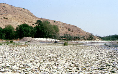 Il greto del fiume Ofanto a valle del pianoro di Madonna di Ripalta. (foto Gioacchino Albanese)