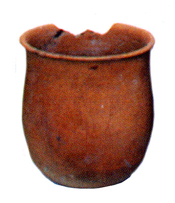 Situla alta 11 cm e mezzo. Reperto della tomba 2. (dal volume GIOVANNA PACILIO - GIUSEPPE COMPAGNI, Terra antica di Ceri