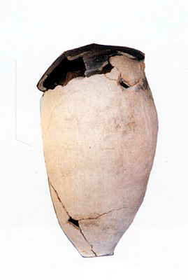 <i>Pithos</i> per sepoltura ad <i>enkytrismos</i>. . Reperto della tomba 4. (dal volume GIOVANNA PACILIO - GIUSEPPE COMP