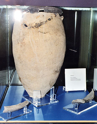 <i>Pithos</i> per sepoltura ad <i>enkytrismos</i> della tomba 4. (foto Gioacchino Albanese)