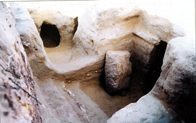 Gradini e ingresso alle tombe. (dal volume GIOVANNA PACILIO - GIUSEPPE COMPAGNI, Terra antica di Cerignola, tra Lupara e