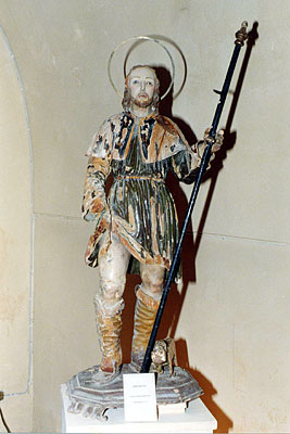 Chiesa di S. Francesco: S. Rocco. Statua lignea policroma. (foto Gioacchino Albanese)