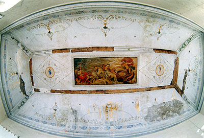 Palazzo Coccia-Cirillo: decorazioni della volta del salone. (foto Gioacchino Albanese)