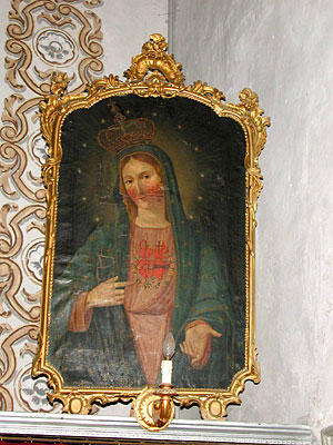 S. Agostino: quadro del SS. Cuore di Maria. (foto Gioacchino Albanese)