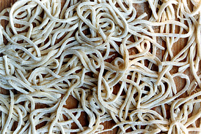 I troccoli. Anche questo è un tipo di pasta, come le orecchiette piuttosto diffuso nell'area pugliese. (foto Gioacchino 