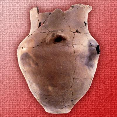 Vaso sepolcrale preistorico ritrovato a Ripalta. (foto Sovrintendenza archeologica )