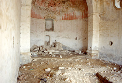Masseria Parchi Tonti-Cantatore: interno della chiesetta. (foto Gioacchino Albanese)