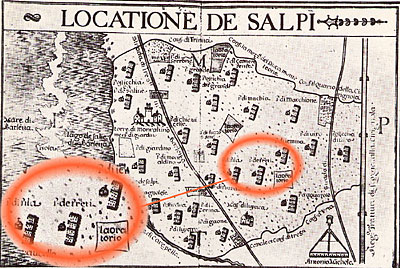 Atlante delle locazioni. Locazione di Salpi. Posta dei preti tra posta Iemma e posta Pila.
