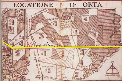 Locazione d'Orta, tavola dell'Atlante delle locazioni, in cui la masseria Salice viene registrata semplicemente come mas