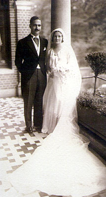 Bruxelles 1931: Marcello Cirillo e Clara Bautier van den Elschen Solvay. (foto dall'Album della Villa)