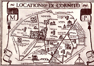 Locazione di Cornito (1686) nella quale non è riportata la masseria la Vedova, che pure viene citata come presente in ta