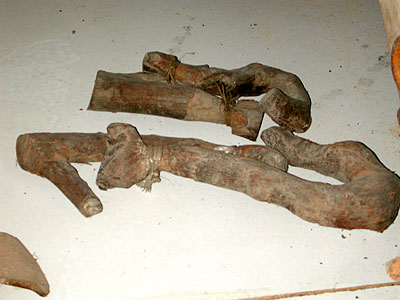 Forcelle di legno che venivano infisse nel terreno e alle quali si legavano le redini degli animali per permettere loro 