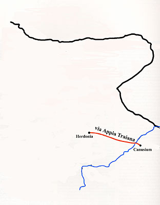 Il tratto della Via Traiana tra Herdonia e Canusium .