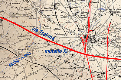 La probabile posizione della Mutatio XI.